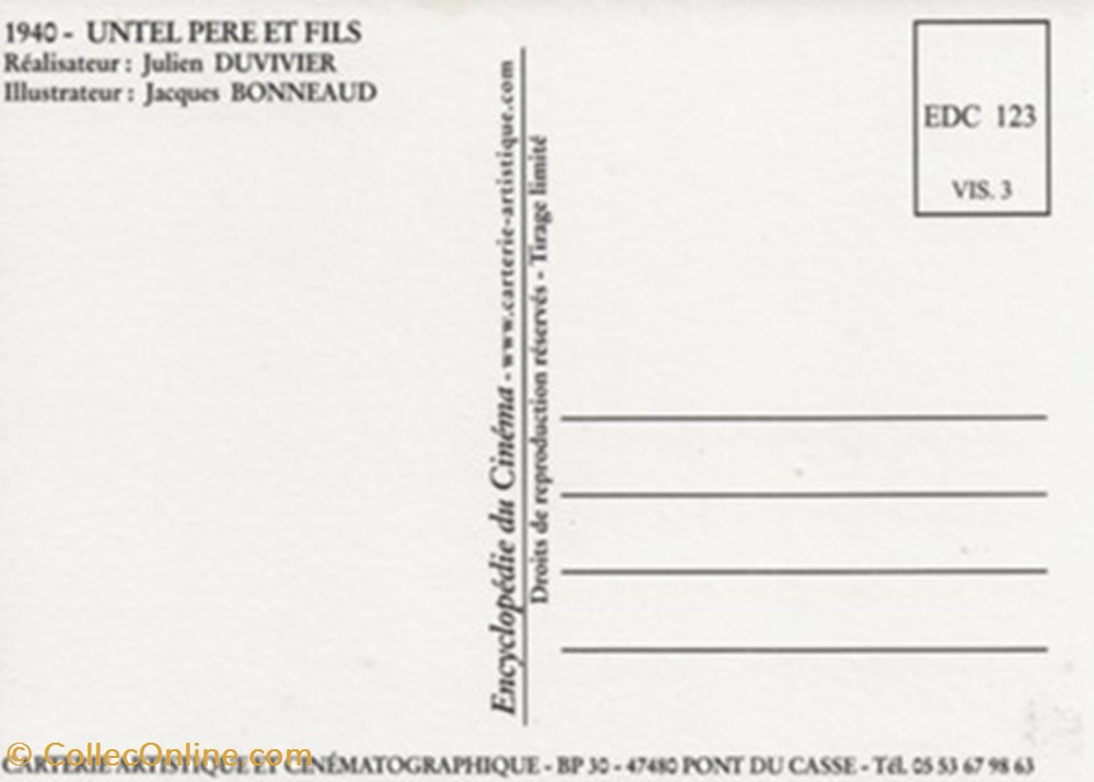 cartes postales autres untel pere et fils