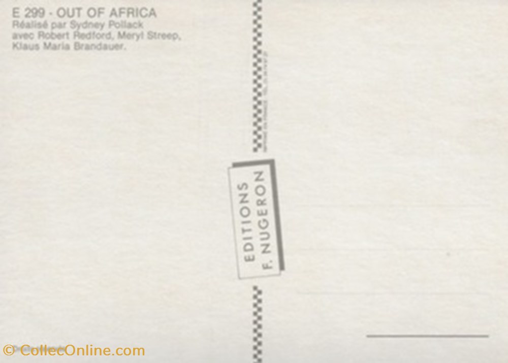 Out of Africa cartes postales autres out of africa