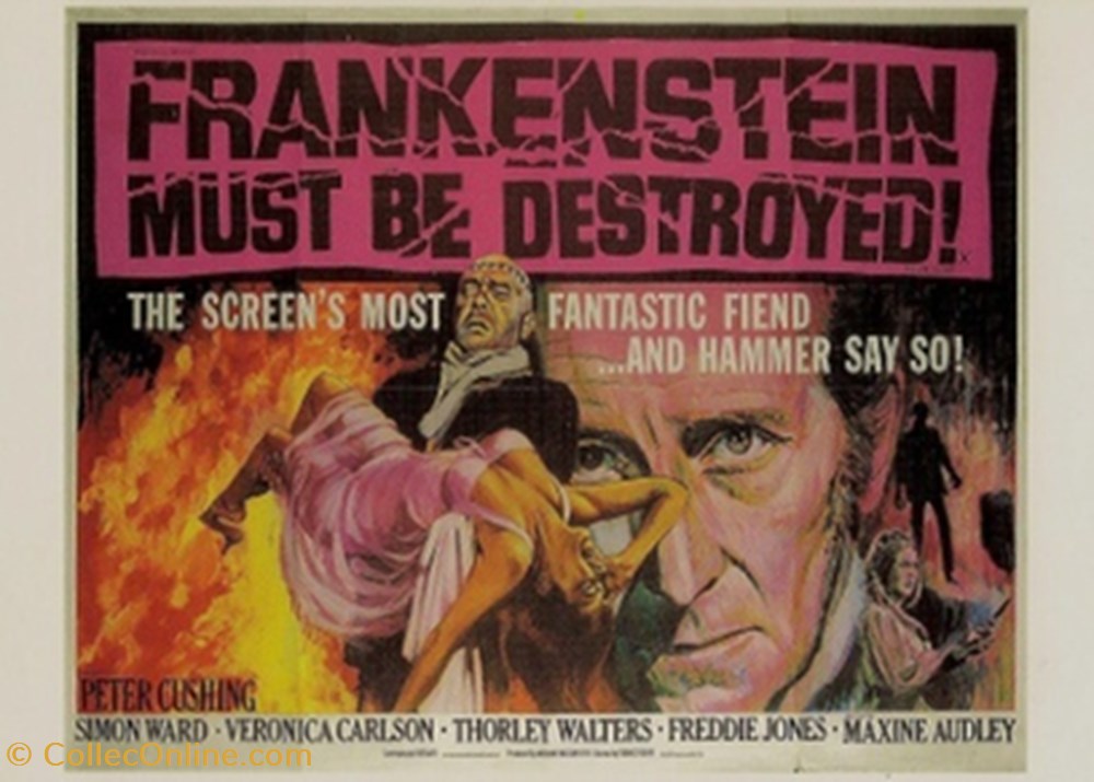 Frankenstein must be destroyed cartes postales autres frankenstein must be destroyed