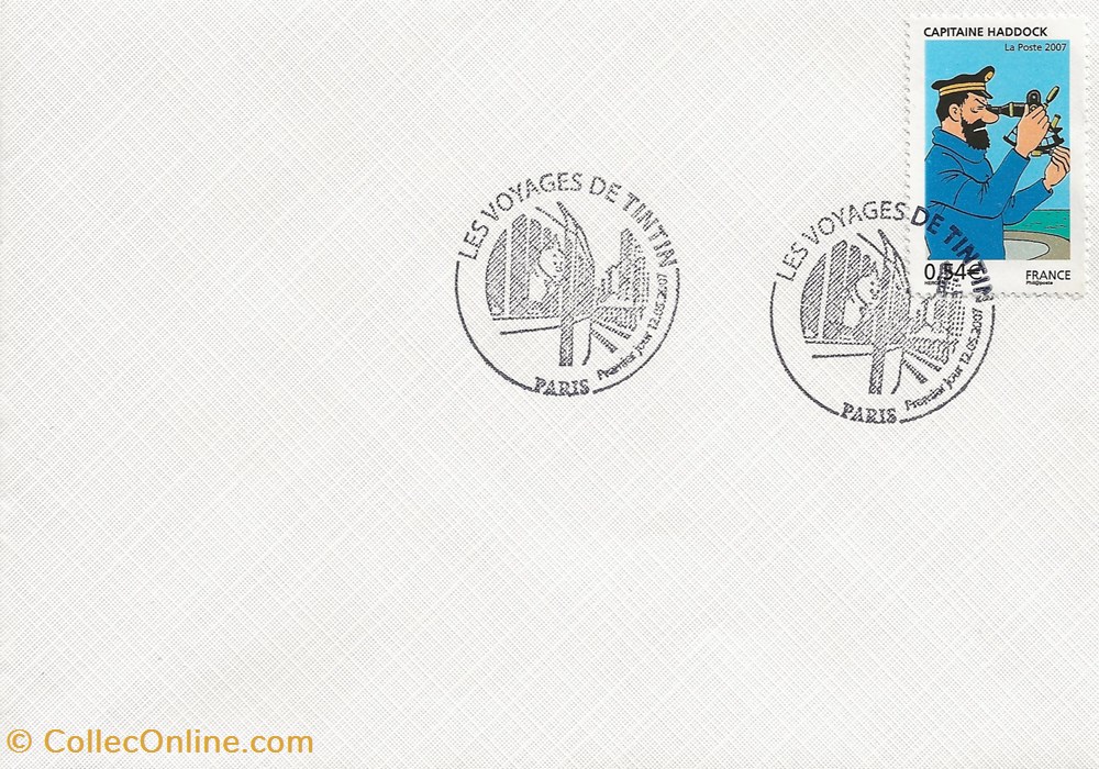 timbres paris 75 2007 les voyages de tintin