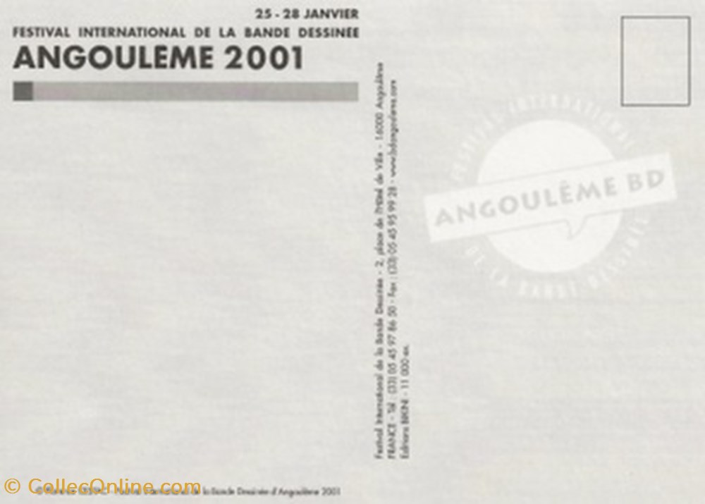 Angoulême (16) 2001 cartes postales bande dessinee angouleme 16 2001