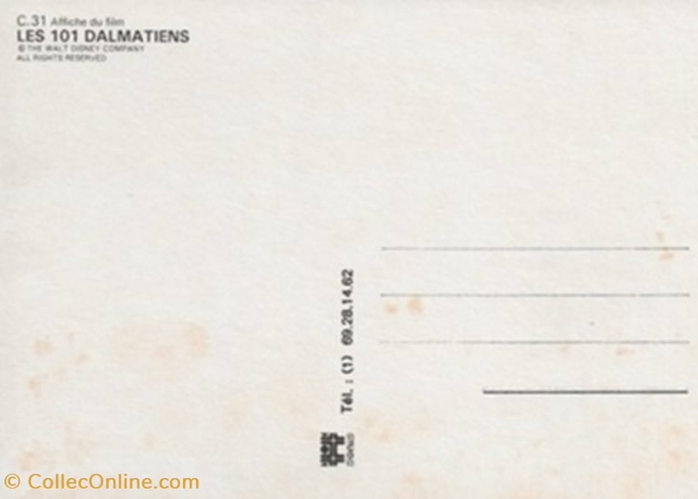 cartes postales autres les 101 dalmatiens