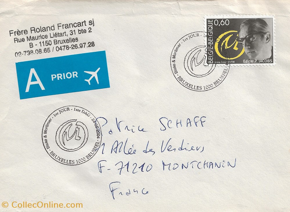 Bruxelles (Belgique) 2004 Blake & Mortimer timbres bruxelles belgique 2004 blake mortimer