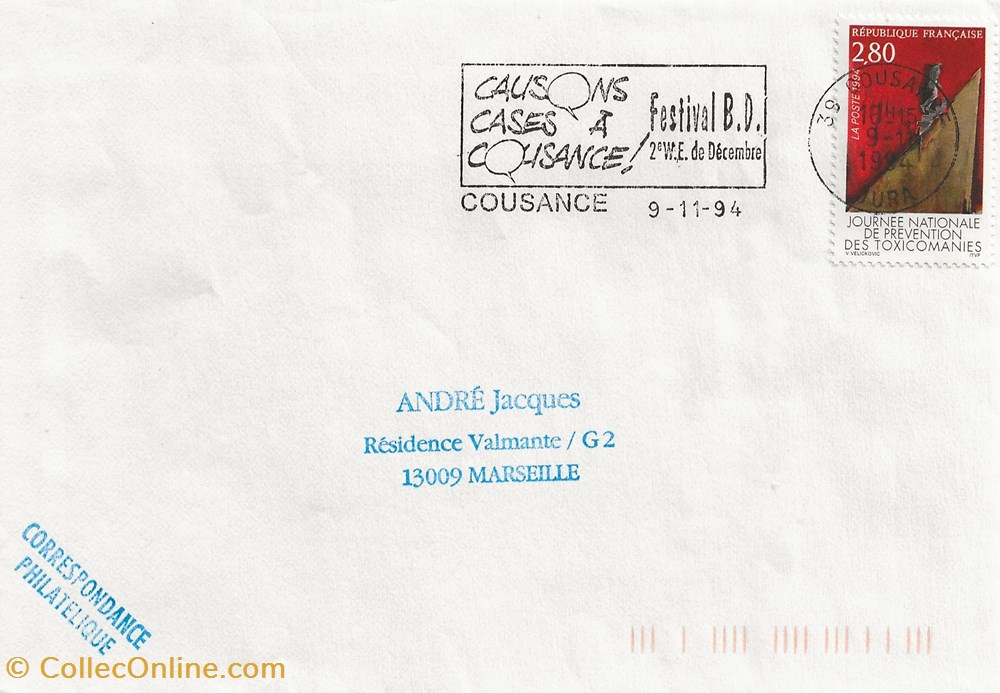 Cousance (39) 1994 Causons cases à... Festival BD timbres cousance 39 1994 causons cases a festival bd