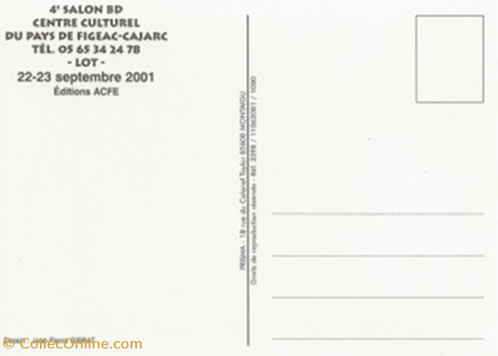 Cajarc (46) 2001 cartes postales bande dessinee cajarc 46 2001