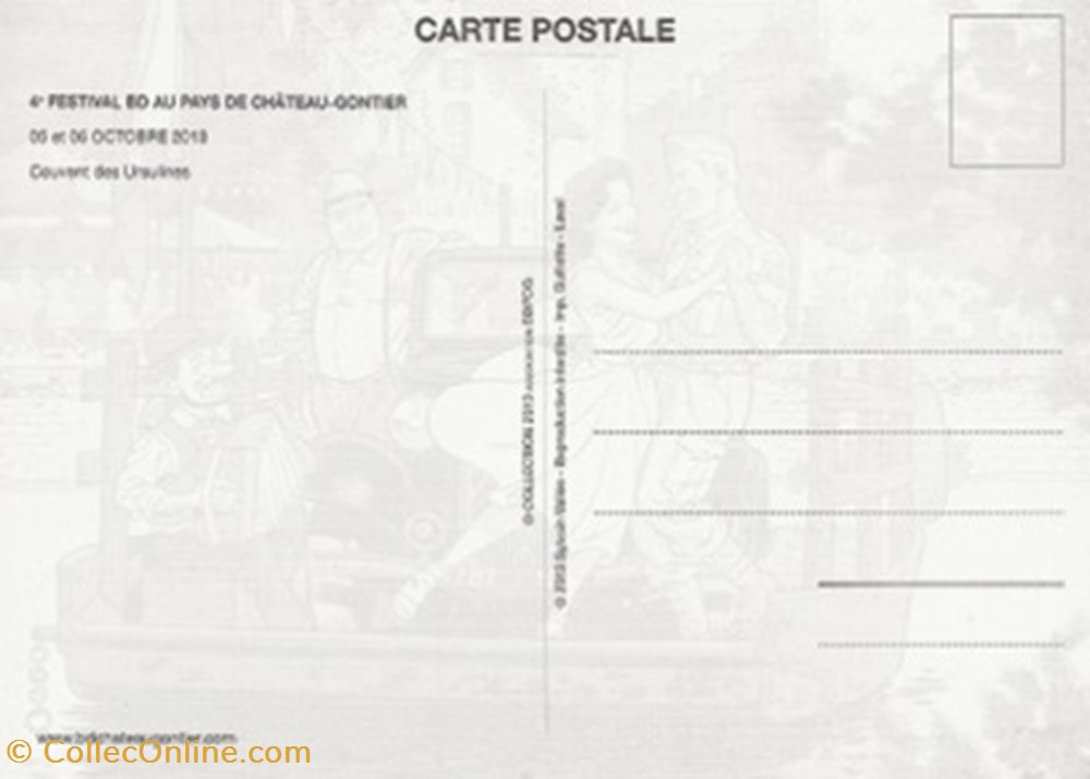 cartes postales bande dessinee chateau gontier 55 2013