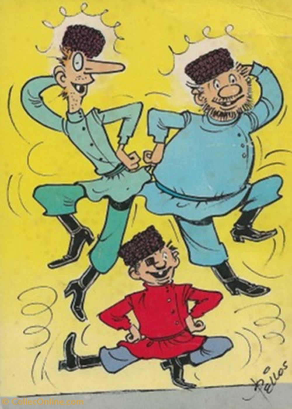 cartes postales bande dessinee pieds nickeles