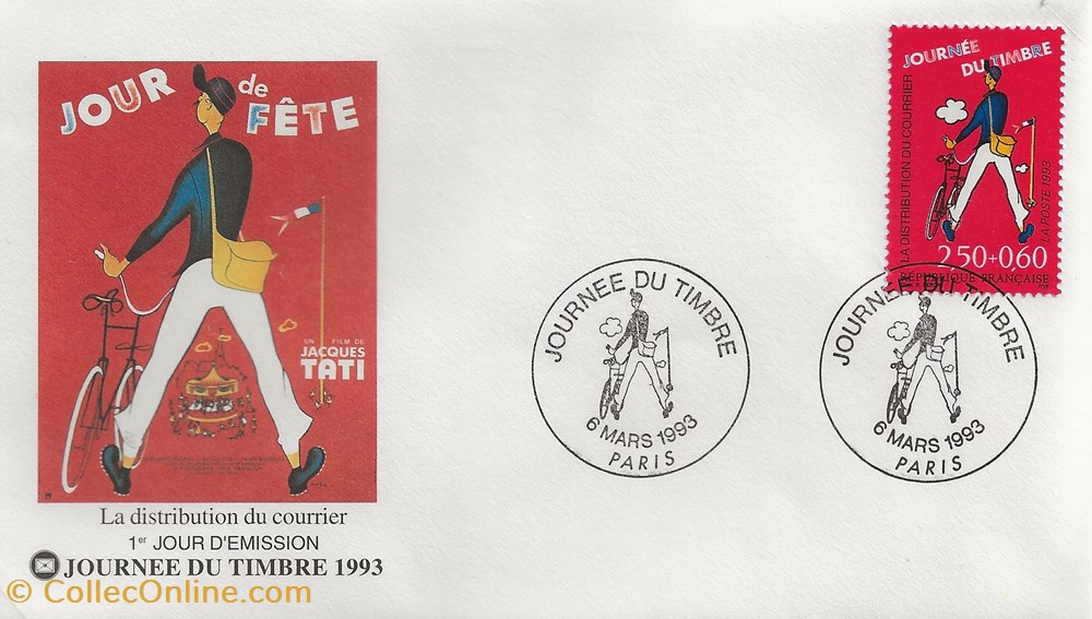 Paris (75) 1993 Journée du timbre timbres paris 75 1993 journee du timbre