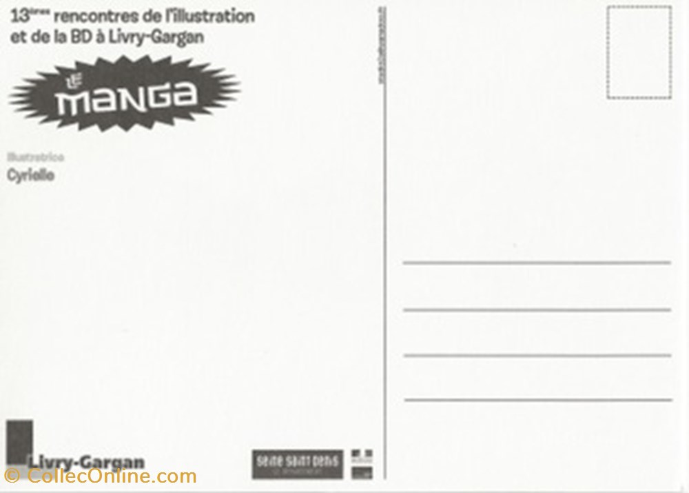 cartes postales bande dessinee livry gargan 93 2011