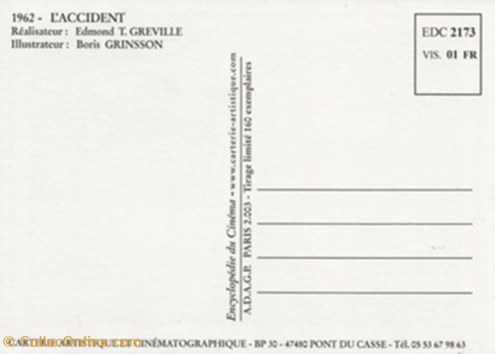 L'accident cartes postales autres l accident