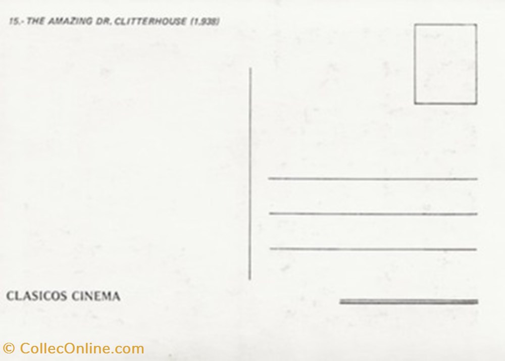 The amazing Dr Clitterhouse cartes postales autres the amazing dr clitterhouse