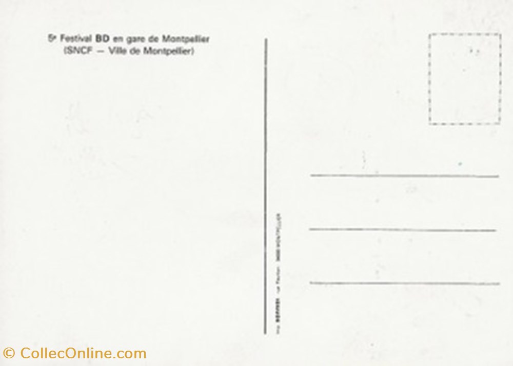 cartes postales bande dessinee montpellier 34 1990