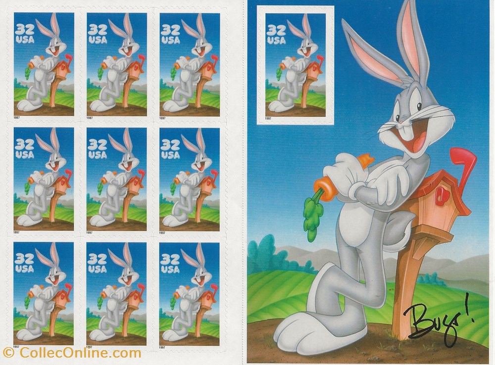 Sacramento (Etats-Unis) 1997 Bugs Bunny 2 timbres sacramento etats unis 1997 bugs bunny