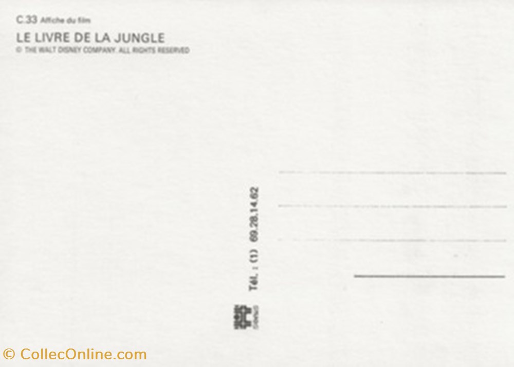 cartes postales autres le livre de la jungle
