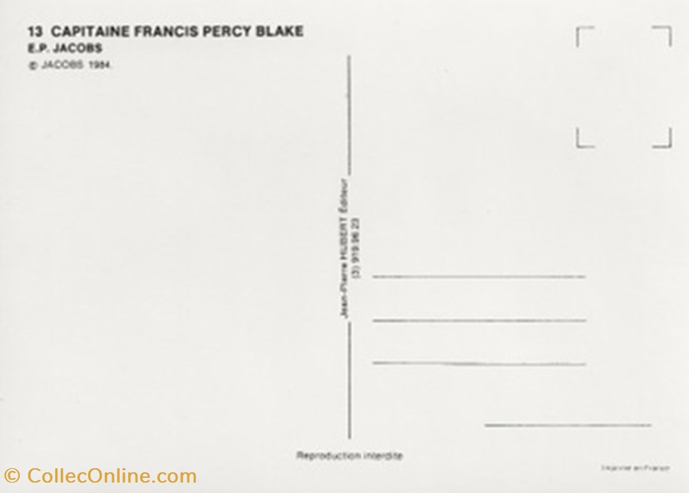 cartes postales bande dessinee blake et mortimer