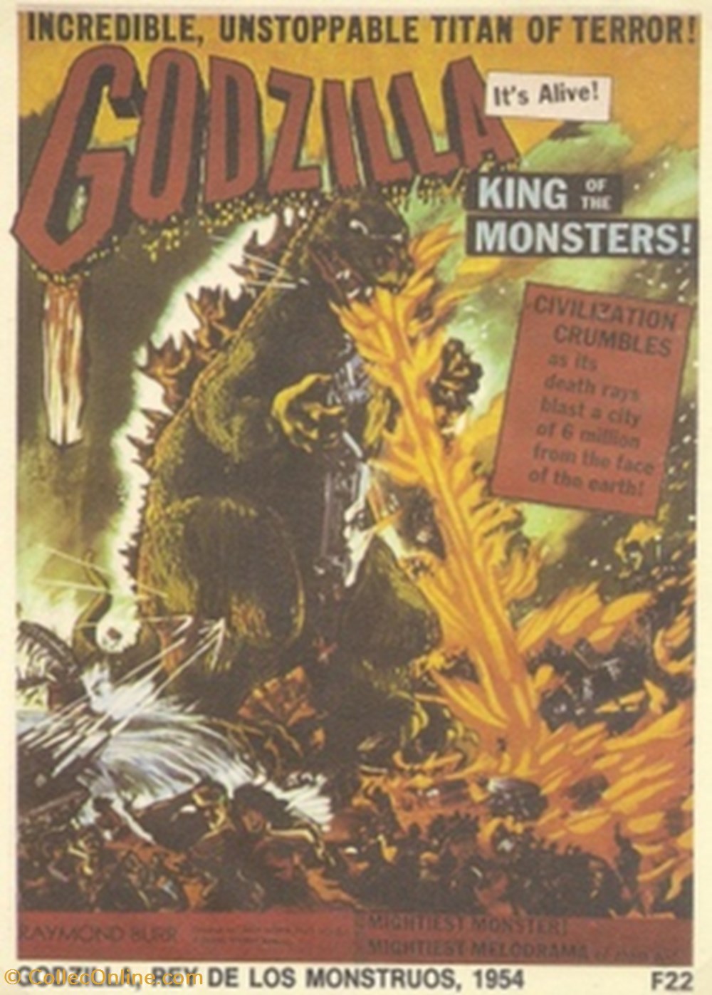 Godzilla cartes postales autres godzilla
