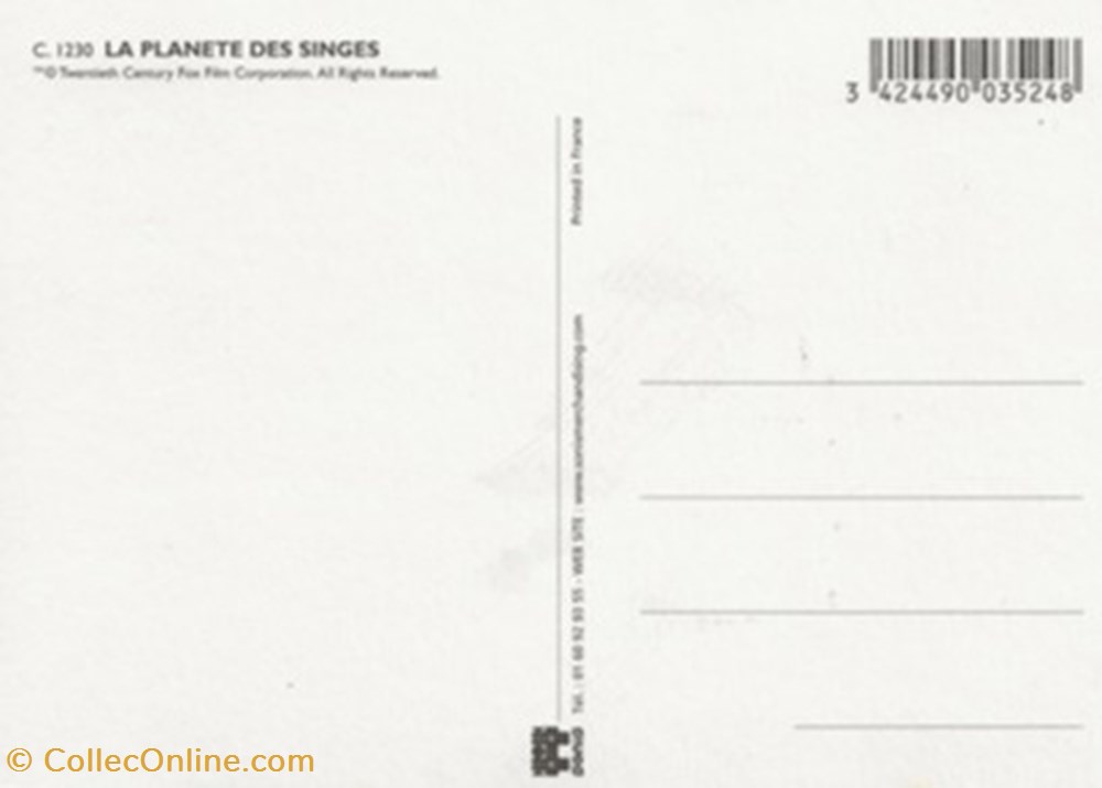 La planète des singes cartes postales autres la planete des singes