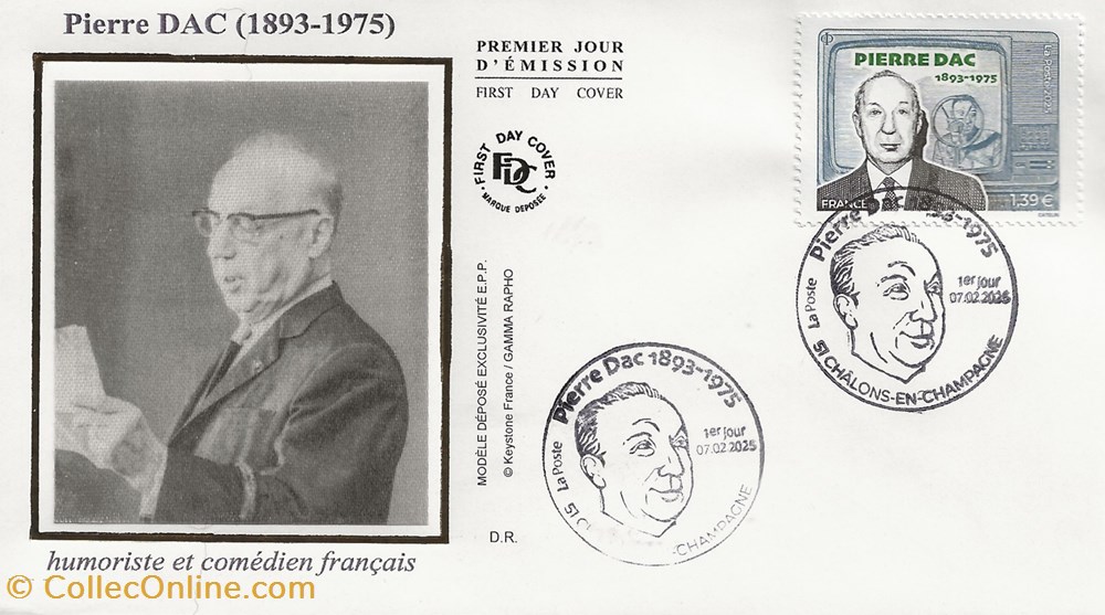 ZZZ 2025 Feuillet Pierre Dac 5 timbres zzz 2025 feuillet pierre dac