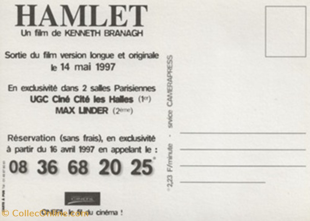 Hamlet (1996) cartes postales autres hamlet 1996