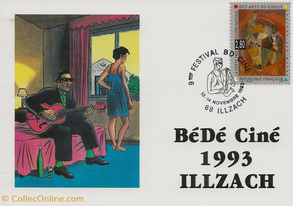 Illzach (68) 1993 9ème Festival BD CINE timbres illzach 68 1993 9eme festival bd cine