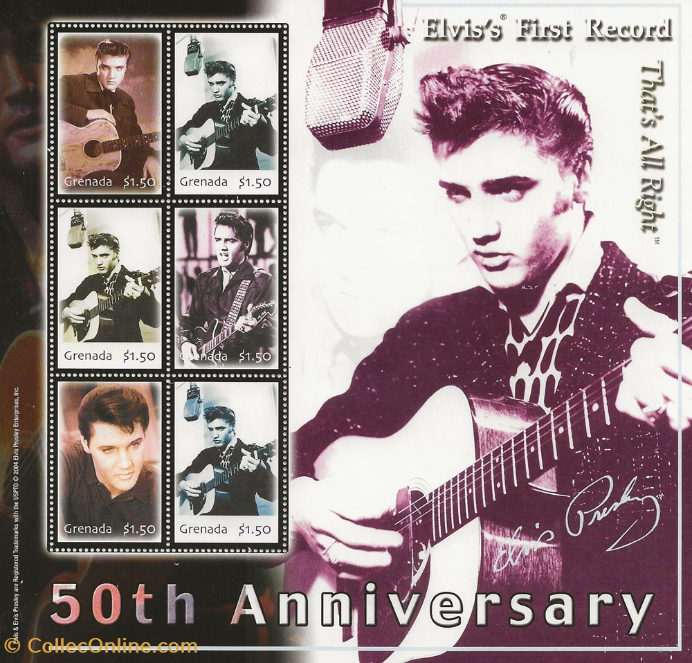 ZZZ Bloc (Grenada) 2004 Elvis Presley timbres zzz bloc grenada 2004 elvis presley