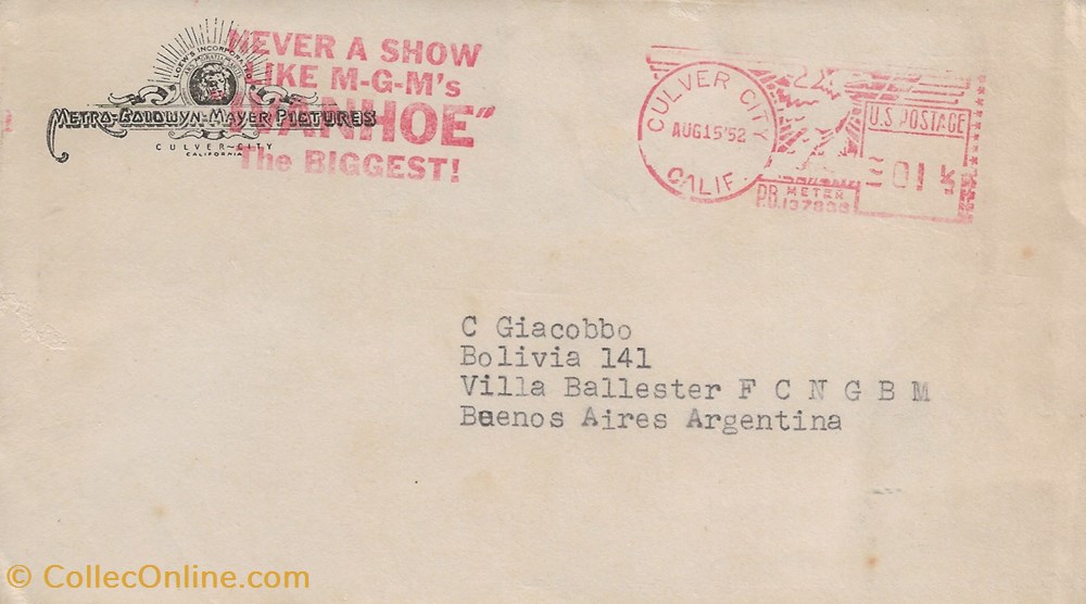 Culver City (Etats-Unis) 1952 Ivanhoé timbres culver city etats unis 1952 ivanhoe