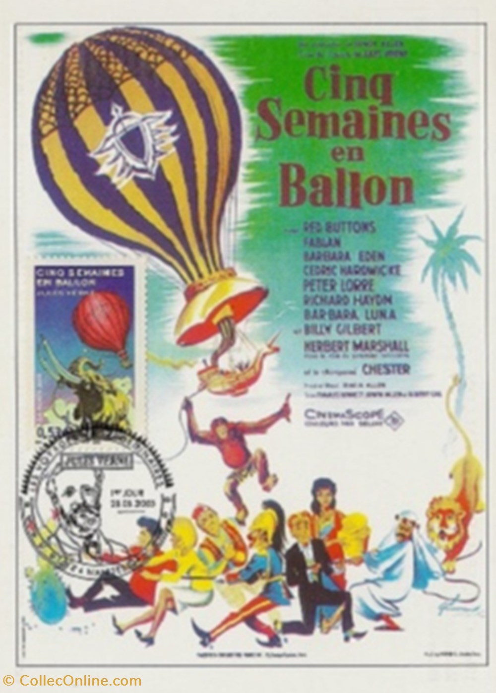 Cinq semaines en ballon cartes postales autres cinq semaines en ballon