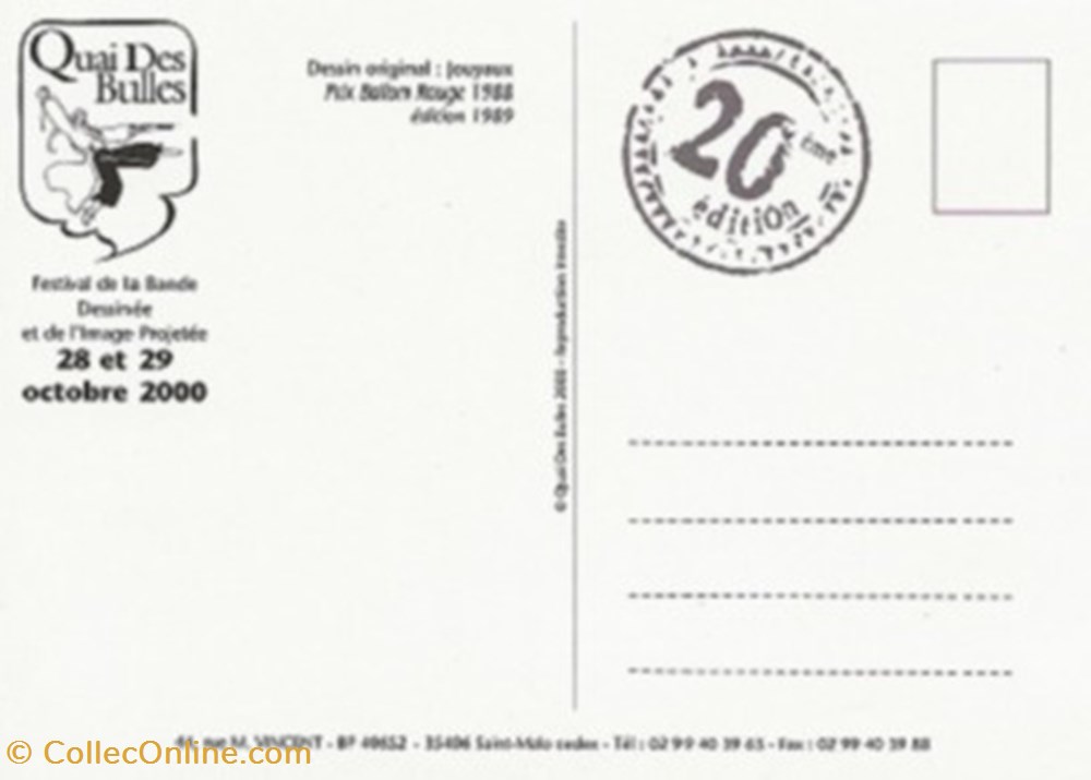 cartes postales bande dessinee saint malo 35 1989