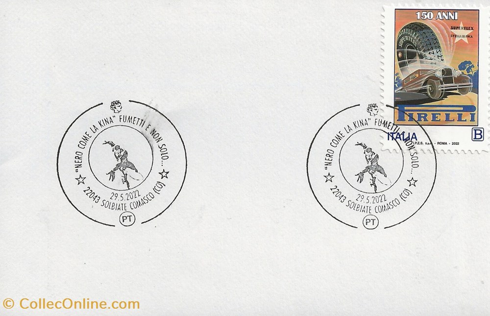 Solbiate Comasco (Italie) 2022 "Nero come la kina", Fumetti e non solo... timbres solbiate comasco italie 2022 nero come la kina fumetti e non solo