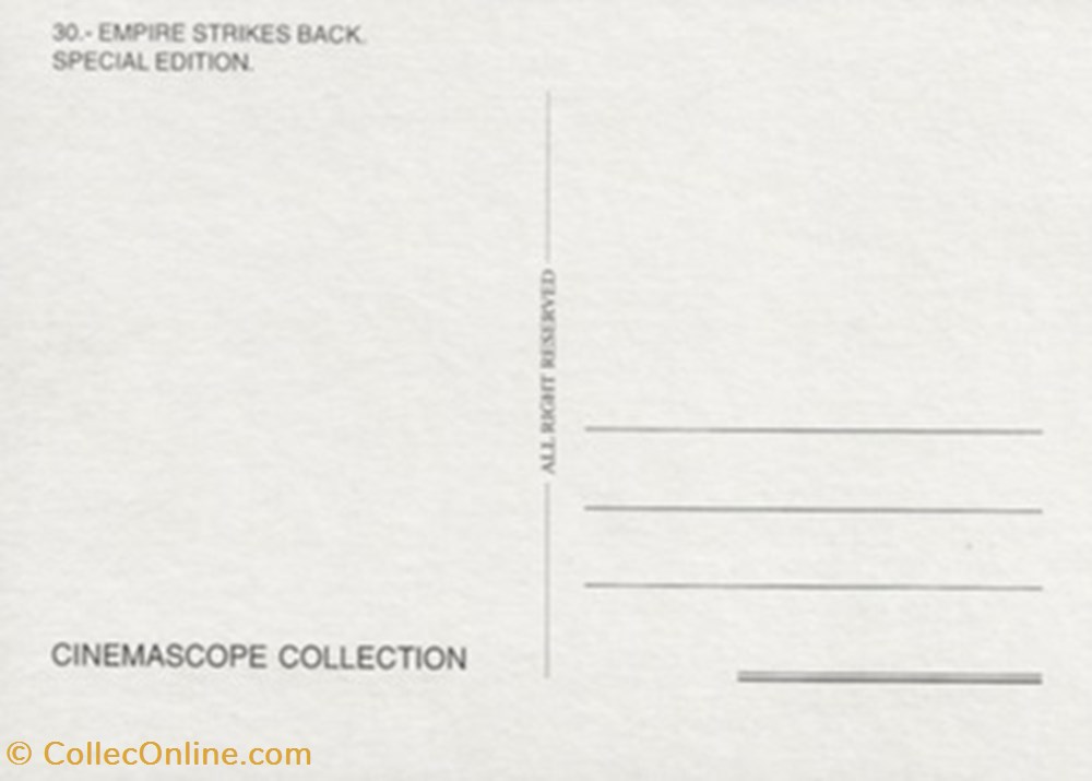 Star wars : the empire strickes back cartes postales autres star wars the empire strickes back