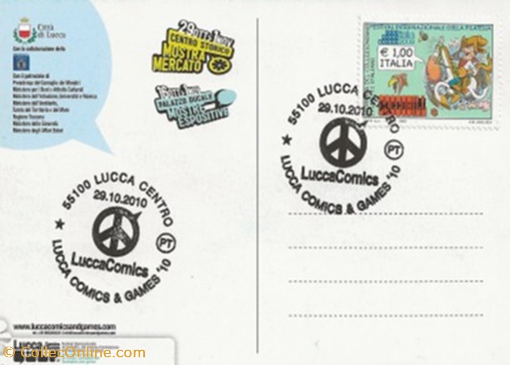 Lucca (Italie) 2010 cartes postales bande dessinee lucca italie 2010