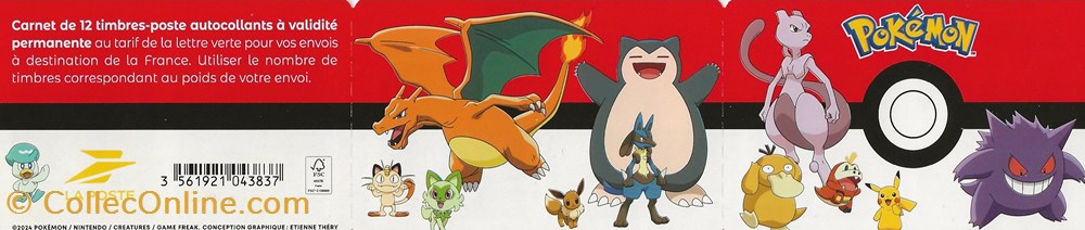 ZZZ 2024 Carnet Pokemon timbres zzz 2024 carnet pokemon