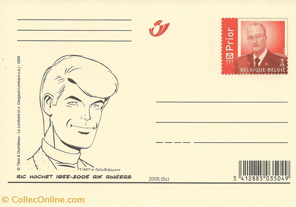 ZZ prêt à poster Belgique 2005 Ric Hochet 1955/2005 timbres zz pret a poster belgique 2005 ric hochet 1955 2005