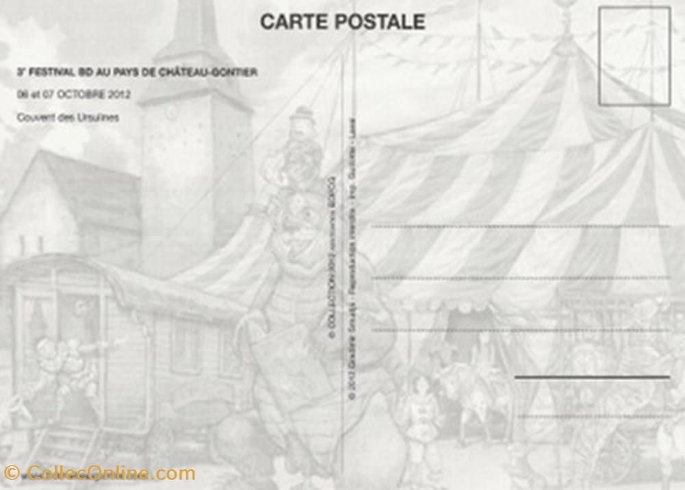 Château-Gontier (55) 2012 cartes postales bande dessinee chateau gontier 55 2012