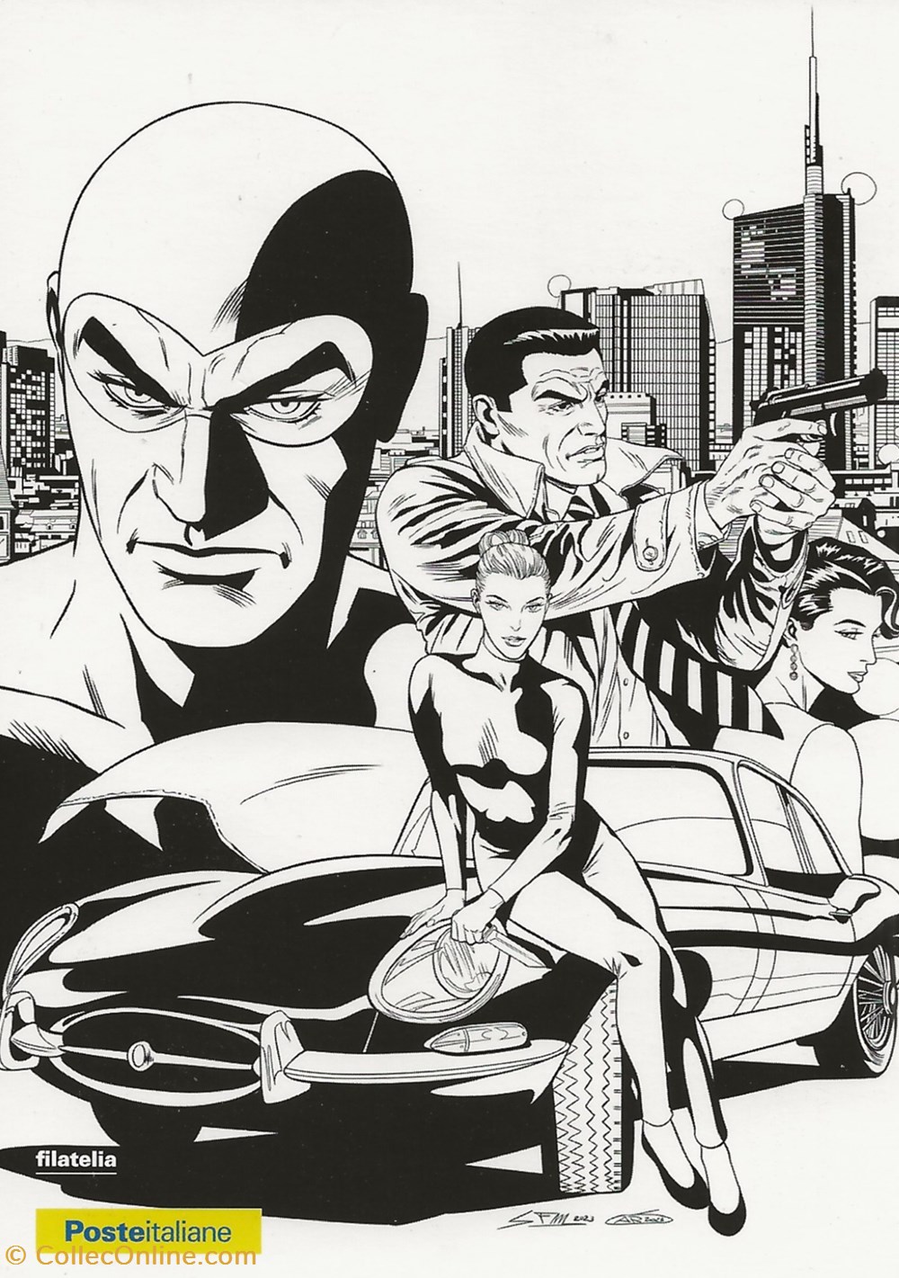 Diabolik cartes postales bande dessinee diabolik