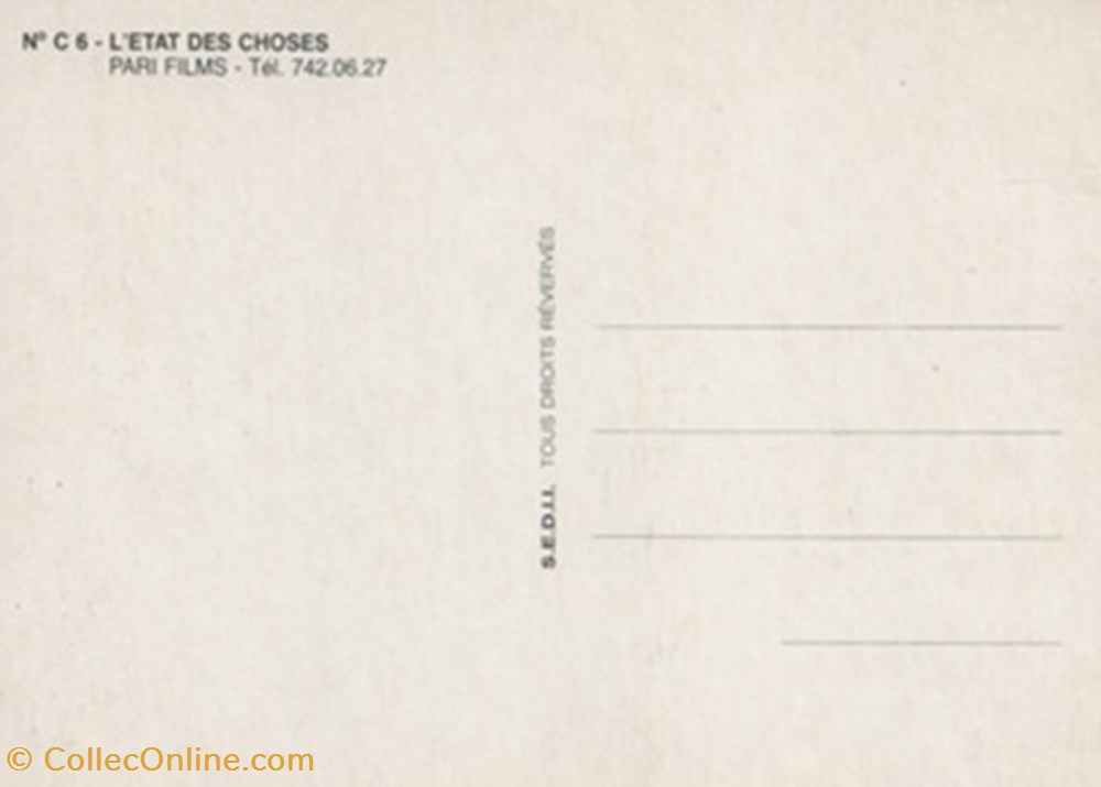 L'état des choses cartes postales autres l etat des choses