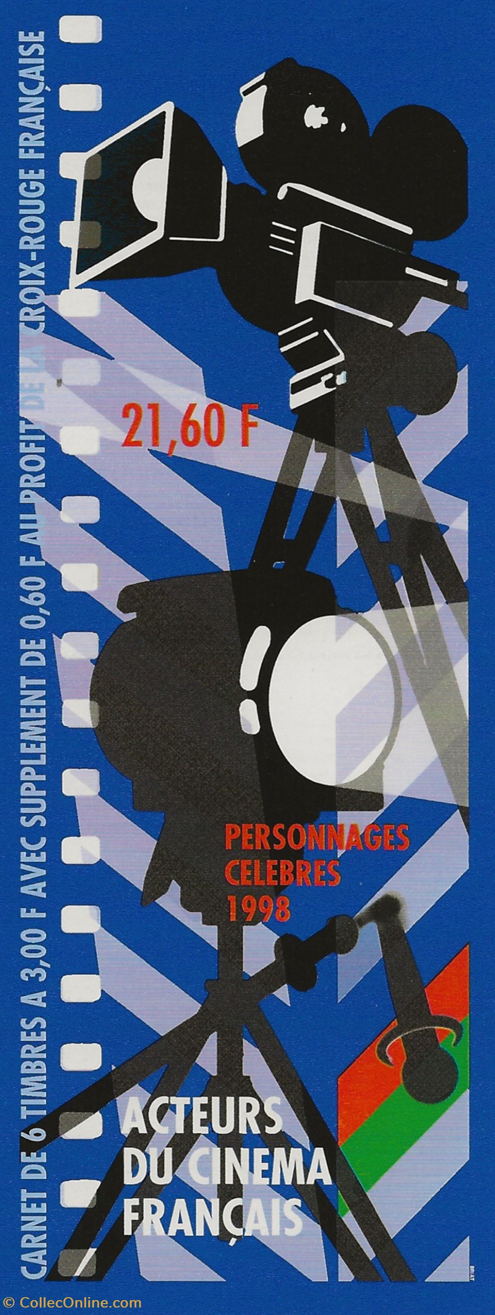 ZZZ 1998 Carnet de la scène à l'écran 2 timbres zzz 1998 carnet de la scene a ecran