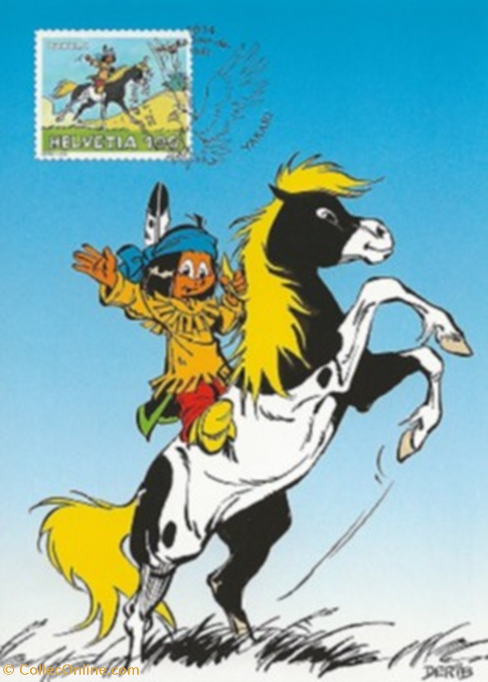 Yakari cartes postales bande dessinee yakari