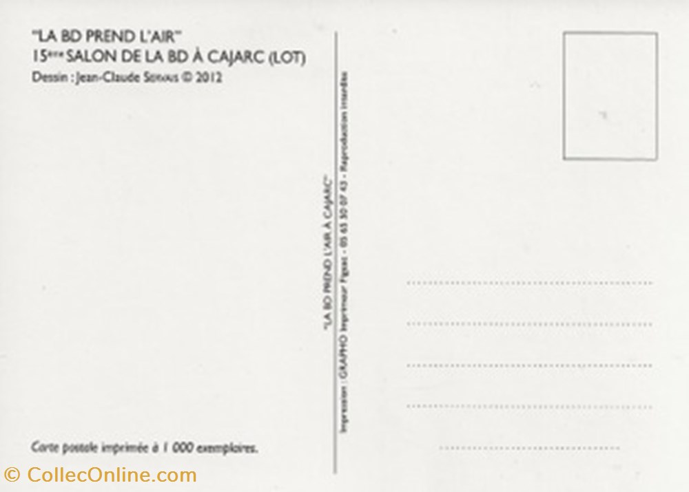Cajarc (46) 2012 cartes postales bande dessinee cajarc 46 2012