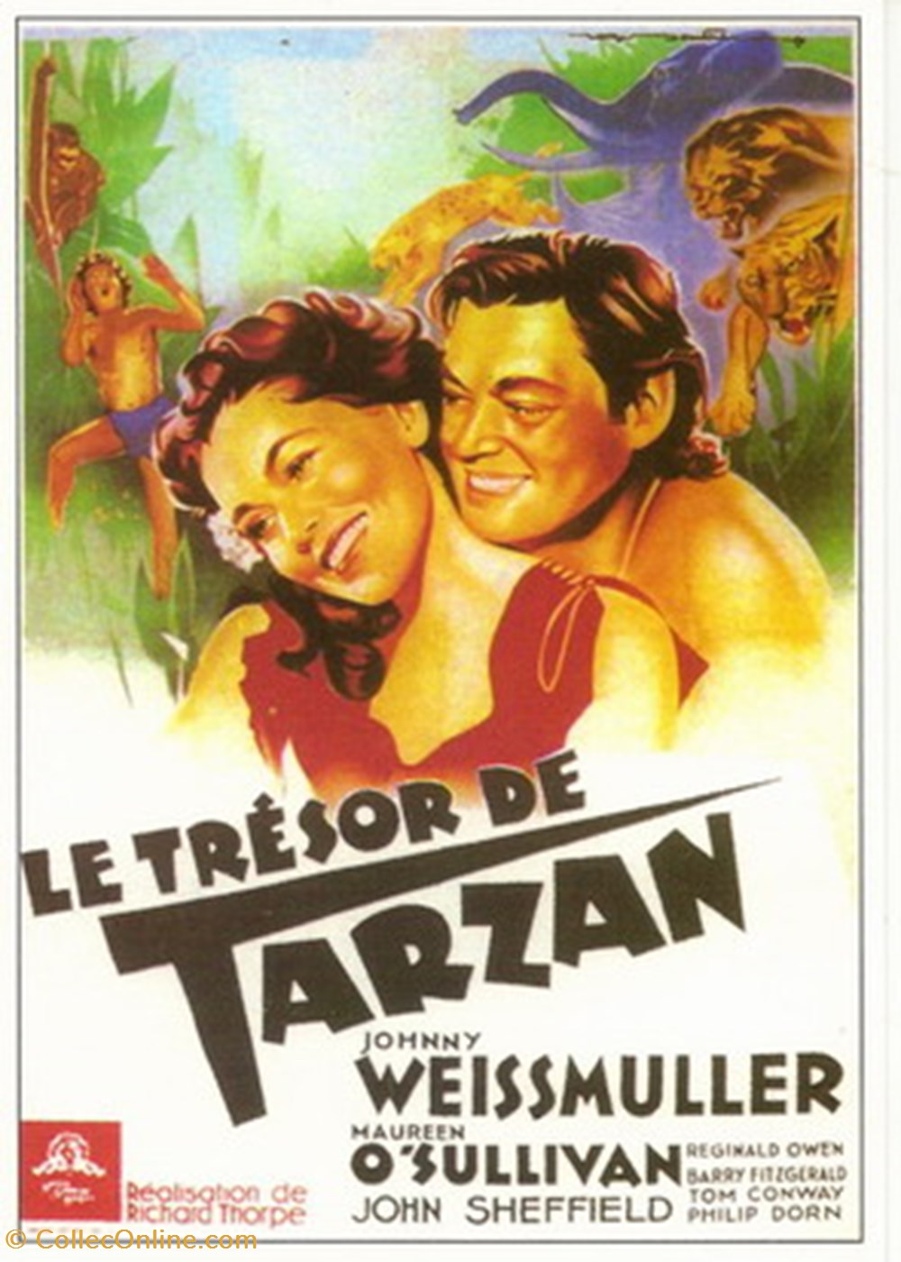 cartes postales autres le tresor de tarzan