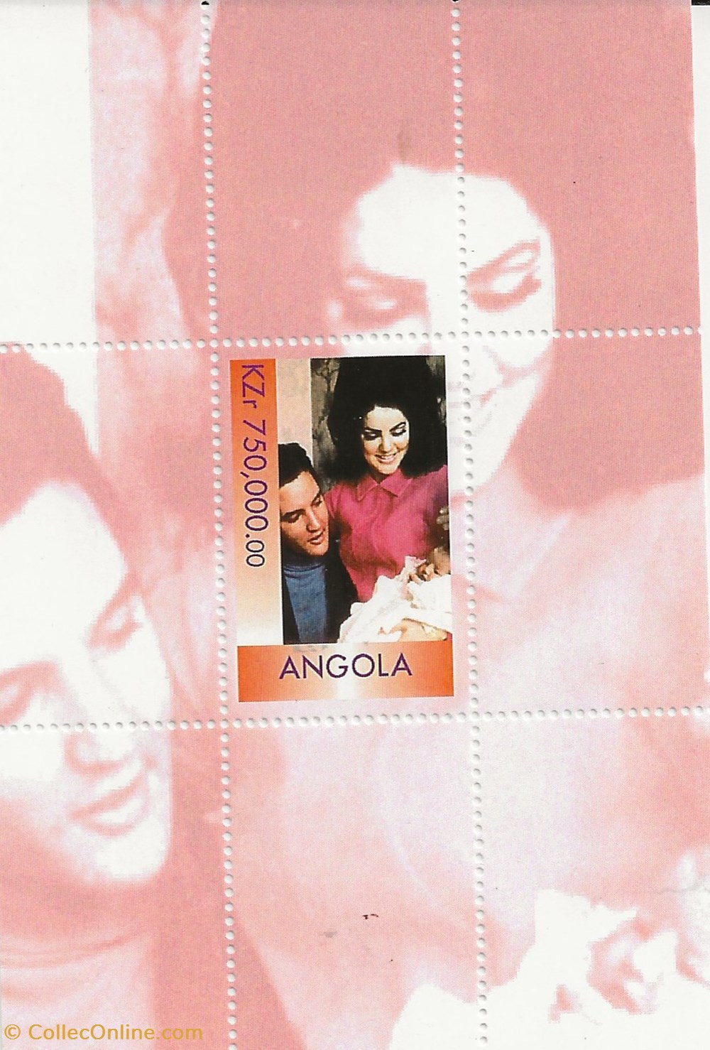 timbres zzz blocs angola 2000 elvis presley