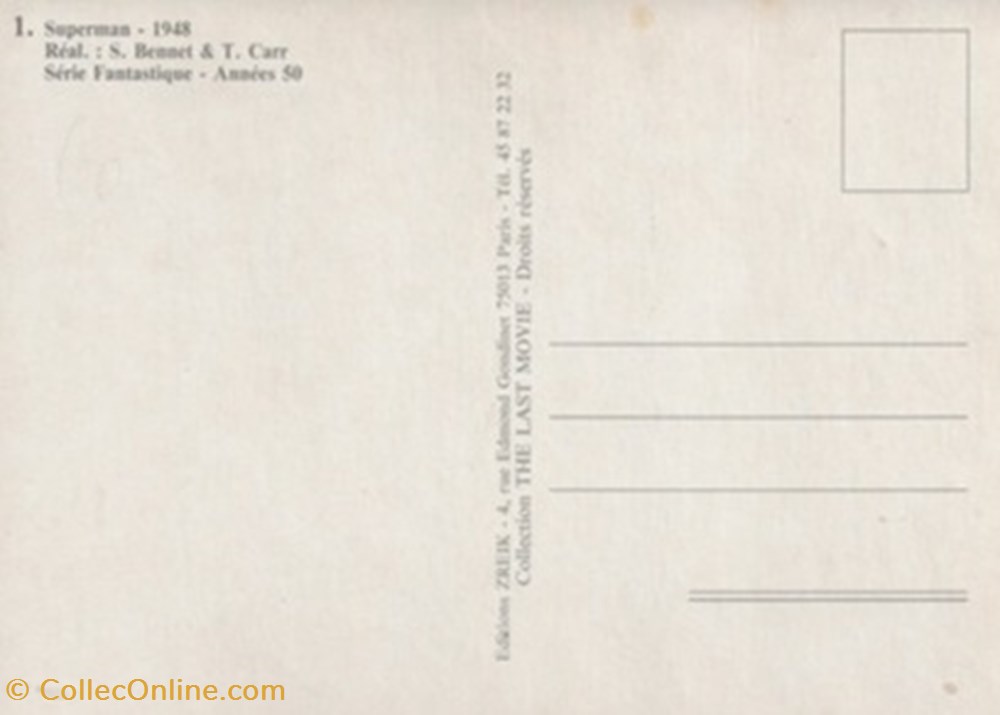 Superman cartes postales autres superman