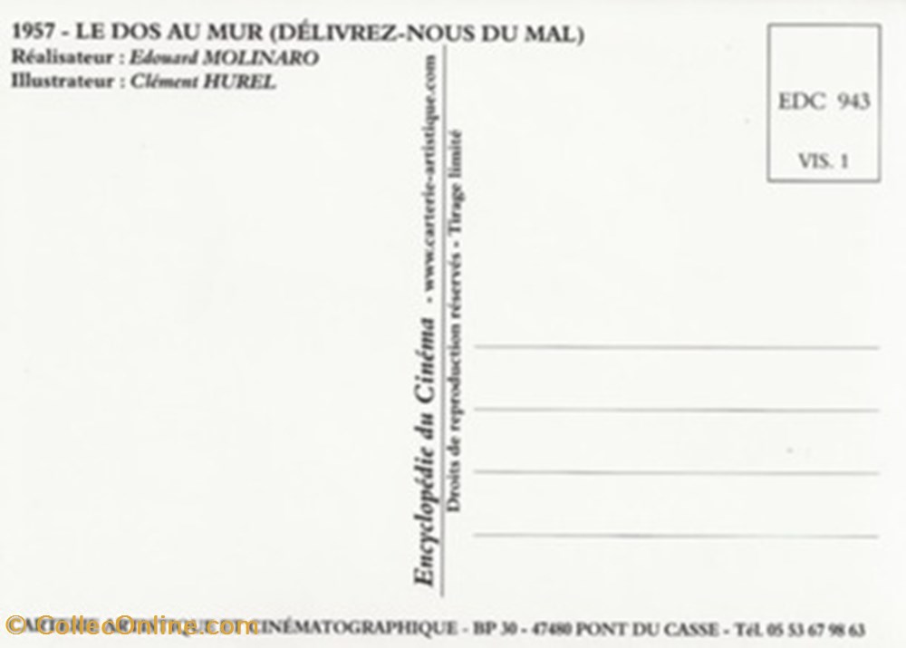 Le dos au mur cartes postales autres le dos au mur