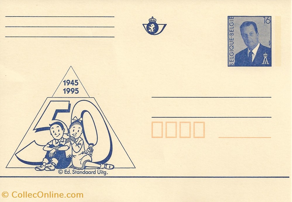 ZZ prêt à poster Belgique 1995 Suske en Wiske 1945/1995 timbres zz pret a poster belgique 1995 suske en wiske 1945 1995