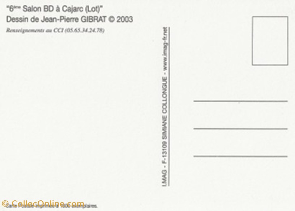Cajarc (46) 2003 cartes postales bande dessinee cajarc 46 2003