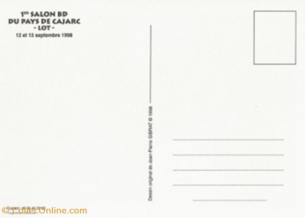 Cajarc (46) 1998 cartes postales bande dessinee cajarc 46 1998