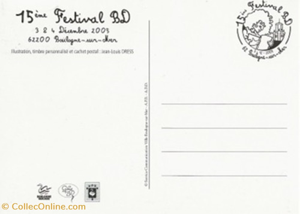 cartes postales bande dessinee boulogne sur mer 62 2005