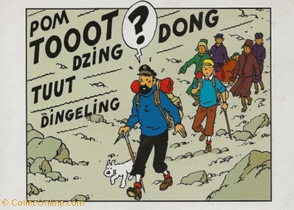 Tintin cartes postales bande dessinee tintin