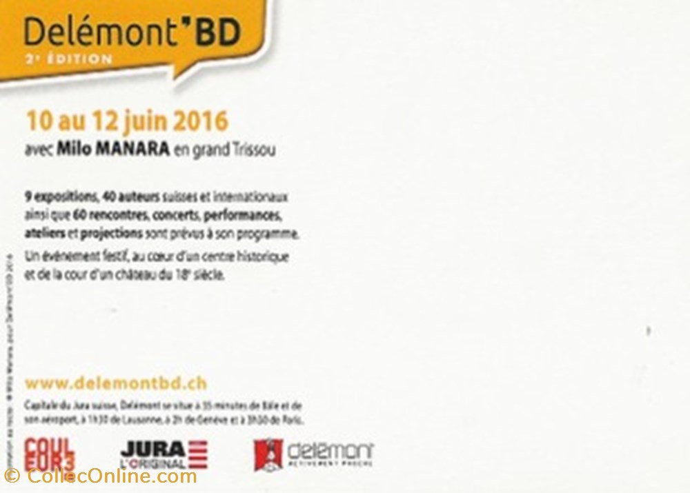 Délémont (Suisse) 2016 cartes postales bande dessinee delemont suisse 2016
