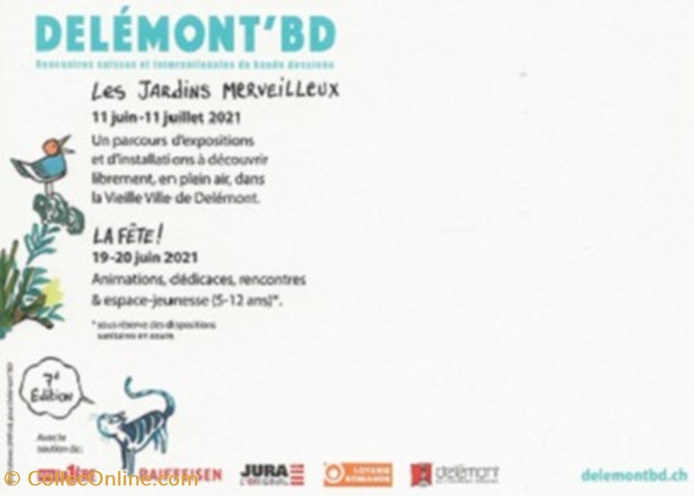 Délémont (Suisse) 2021 cartes postales bande dessinee delemont suisse 2021